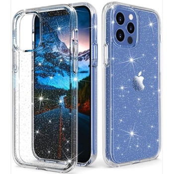 IPhone Силиконов блестящ гръб Lily Crystal Glitter за IPhone 12 Pro Max, Прозрачен (6136)