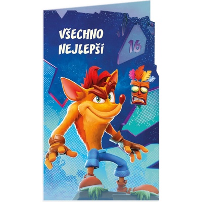 ARGUS Dětské přání k narozeninám s výběrem roku Crash Bandicoot 17-6045c