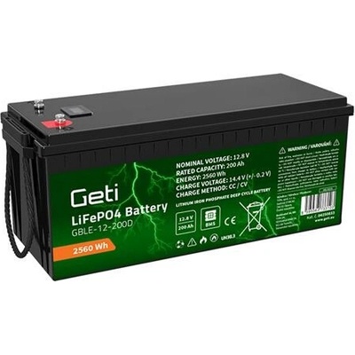 GETI LiFePO4 12,8V 200Ah GBLE-12-200D displej