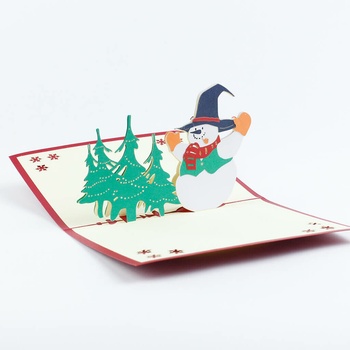 3D prianie Snehuliak v lese