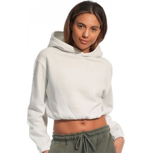 Light and Shade Cropped Hooded Top ladies White