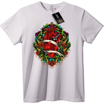 NOONEBRAND Тениска Сърце с меч - 4XL, Black