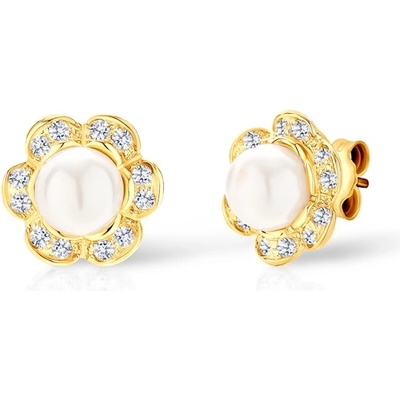 SAVICKI Flower обеци: злато. цирконий