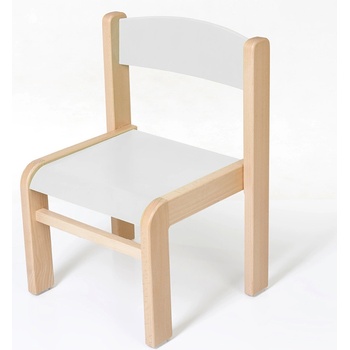 Hajdalánek Dětská židle Luca s tvarovanou opěrkou zad bílá 26 cm