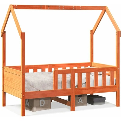 vidaXL 850712 Dětská domečková postel Hnědá