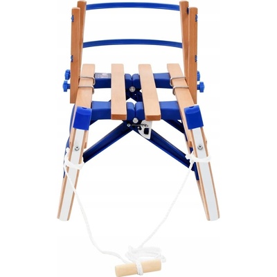 Greatstore Skládací sněžné sáně s opěradlem 110 cm dřevěné