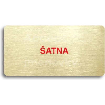 ACCEPT Piktogram ŠATNA - zlatá tabulka - barevný tisk bez rámečku