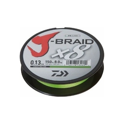 Daiwa šnúra J-Braid 8 Chartreuse 300m 0,10mm 6kg