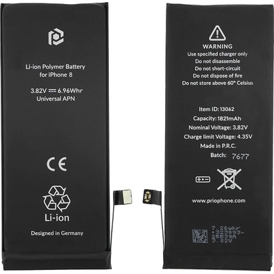 Prio Батерия за Apple iPhone 8, 1821 mAh, включена монтажна лента (13062)