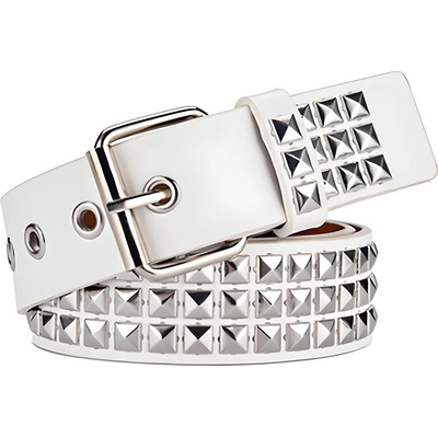 HARAHU Колан с нитове - Бял kp8301 (8301)