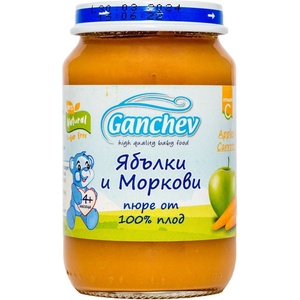 Ганчев пюре ябълки и моркови - 190 г