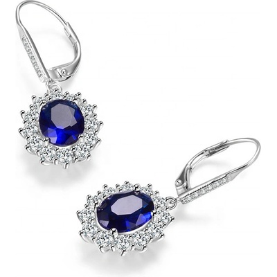 Olivie safírové stříbrné 4734