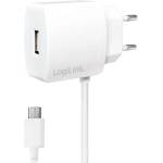 LogiLink USB Charger 1x +Micro USB cable 1m, 2.1A, PA0146W (PA0146W)