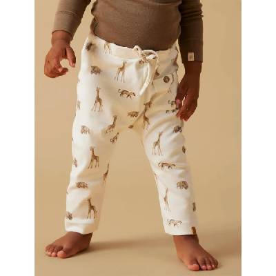 Панталони Name it Gayo Elo Loose Lil pants - White (Coconut Milk / Animals African)