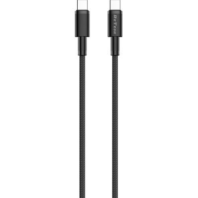 DeTech Кабел за данни DeTech DE-C-C, 100W, Type-C - Type-C, PD, 1.0m, Черен - 40344 (40344)