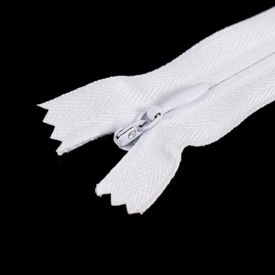 Takoy Špirálový zips skrytý biely - 20cm