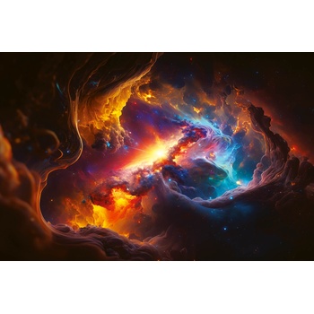 DIMEX ART s. r. o Флизелинов фототапет слънце и космос 375 x 250 см