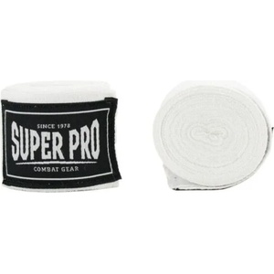 SUPER PRO Бинтове за Бокс Super Pro Hand Wraps White 250 см