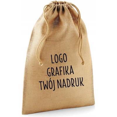 Jutové vrecúško s potlačou mena 10x15 cm - vrecúško na darčeky
