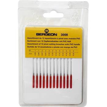 Bergeon Комплект Bergeon 3008 от 12 прецизни резци с PVC дръжка