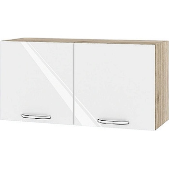 ИРИМ Горен кухненски шкаф Сити АРФ-Бяло гланц-05-108 80 см