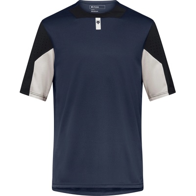 FOX Racing Мъжка фланелка с къс ръкав за колоездене FOX Racing Defend S/S Jersey Cycling jersey - Galaxy Blue (056-3990-0211)
