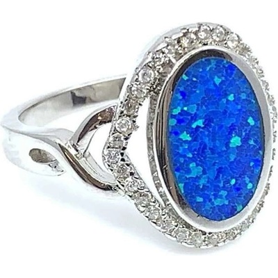 Šperky Jan Kos jewellery Stříbrný prsten s modrým opálem 12118853