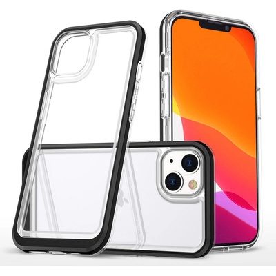 HQWear Кейс HQWear Clear 3in1 за iPhone 14, с черна рамка, прозрачен (9145576265963)