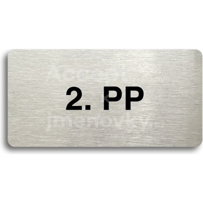 ACCEPT Piktogram 2. PP - stříbrná tabulka - černý tisk bez rámečku