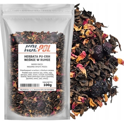 Kol-Pol ČERVENÝ ČAJ PU-ERH VIŠNE V RUMU 100 g