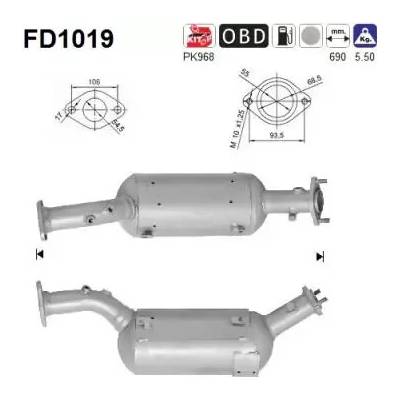 AS Filtr pevných částic ASA FD1019