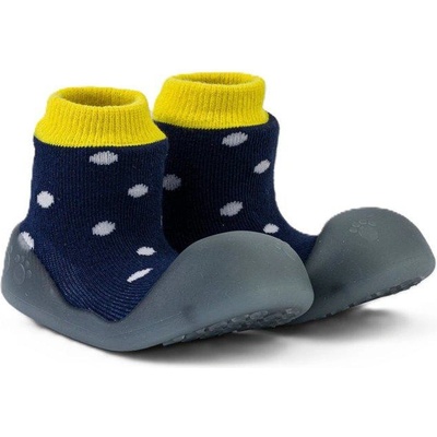 Chameleon ponožkové botičky Polka Navy