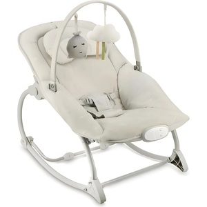 MoMi Бебешки шезлонг с вибрация и музика MoMi - Lapis, светлосив (BULE00045) - baby