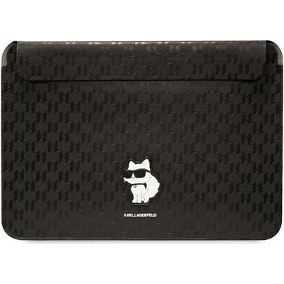 KARL LAGERFELD Калъф Karl Lagerfeld KLCS16SAKHPCK 16", черен, Saffiano Monogram Choupette (3666339170578)