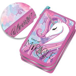 Graffiti Ученически несесер с пособия Graffiti Unicorn - Miracle, с 2 ципа (231331)