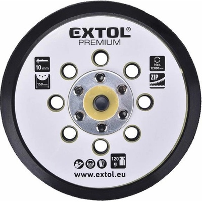 Extol Premium 8865038A Unášač brúsneho papiera, 150mm, suchý zips