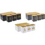 Haus roland Xj-03616b-4pc hr404-1 Комплект кутия за хляб с кутии /чай, кафе, захар/, асорти с цвят на случаен принцип (1225010002)