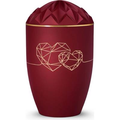 Ekologická urna Diamant – Červená/Srdce