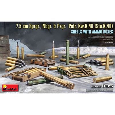 MiniArt 7.5cm Sprgr Nbgr. & Pzgr. Patr. Kw.K.40 Shells 1:35