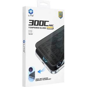 LITO iPhone 18 Pro Max / 17 Pro Max LITO D+ Max Privacy 300C 3D стъкло за защита на екрана, 9H, ЧЕРНО (GP-197407)