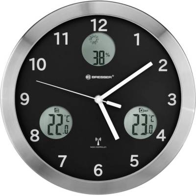 Bresser GmbH, Germany Стенен часовник Bresser MyTime io 30 см, черен