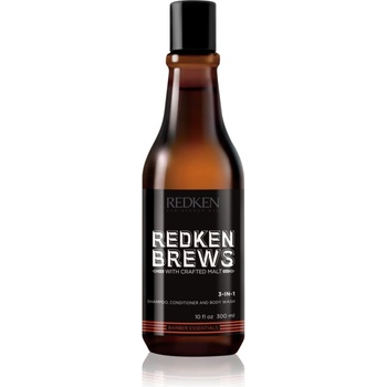 Redken Brews 3 в 1 шампоан, балсам и душ гел 300ml