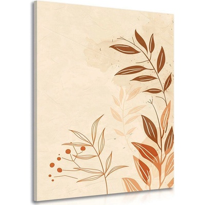 Obraz minimalistické listy Peach Fuzz - 60x90