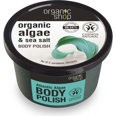 Organic Shop telový peeling Organické riasy a Morská soľ 250 ml