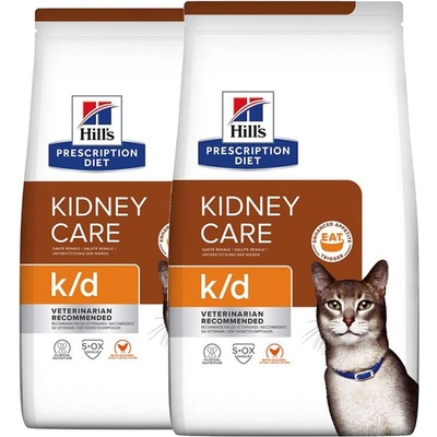 HILL'S Hill s Prescription Diet Feline k/d Kidney Care Пиле 2 x 8 кг