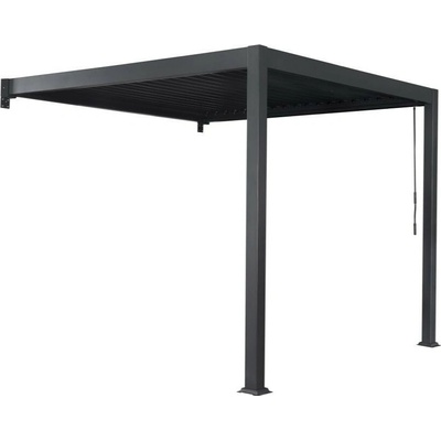 Garden Point Lagos nástěnná terasová pergola 3 x 4 m antracitová