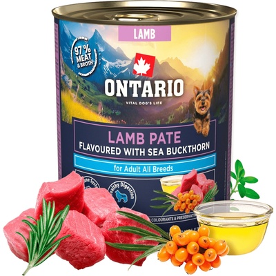 Ontario Adult jahňacia pate s príchuťou rakytníka 800 g