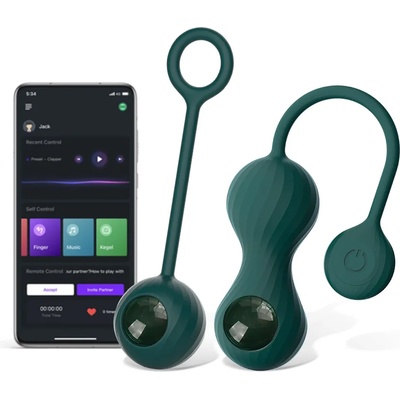 Magic Motion Crystal Duo Smart Kegel Vibrator with Weight Set