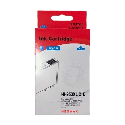 Compatible ГЛАВА ЗА HEWLETT PACKARD HP Officejet 8702 AIO/Pro 8210/8211/8218/Pro 8710/8711/8715/8716/8717/8718/8719/8720/8721/8725/8728/8730/8731/8740 AIO - Cyan - /953XL/ - F6U16AE - P№ HI-953XLC - (HI-953XLC)