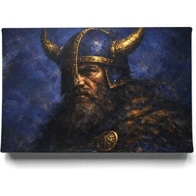 KRAFTHOUSE.EU Zlatý Viking – Vládce Severu – obraz na plátně Premium Canvas | 100% bavlna | Různé rozměry Velikost: 40 x 30 cm Zlatý Viking – obraz na plátně | 100% bavlna | Různé rozměry